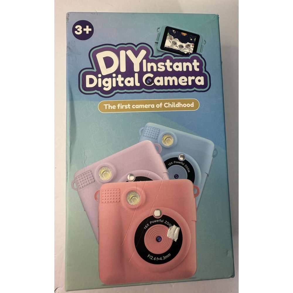 Kids Camera Instant Print, Christmas Birthday Gifts for Age 3-12 Open Box